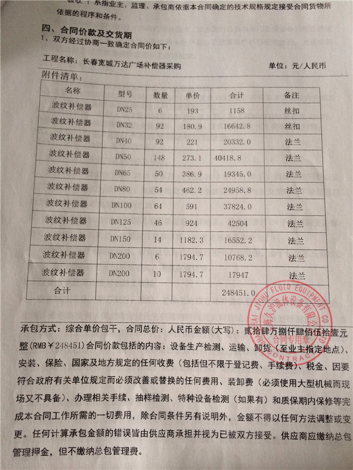 長春寬城萬達廣場采用上海樱桃视频污在线看波紋補償器